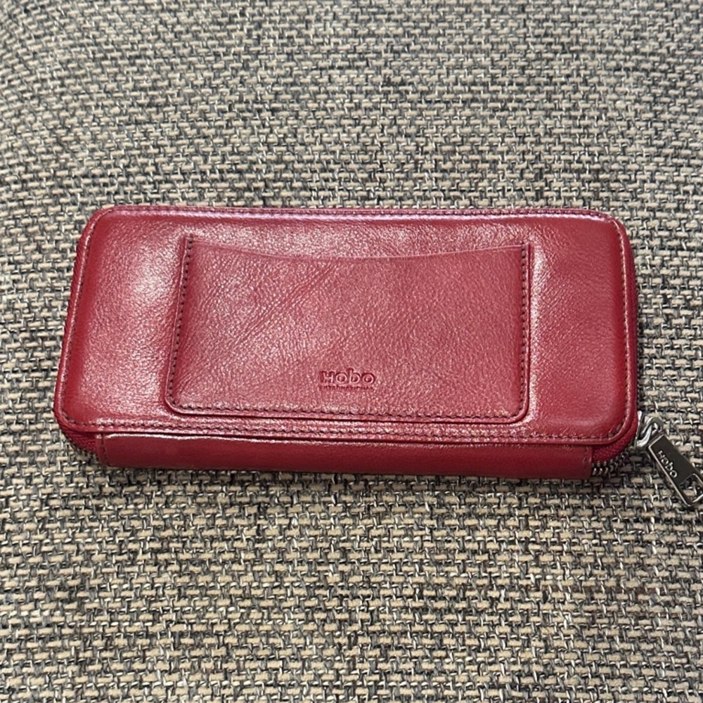 Hobo International Dark Red Leather Wallet NWOT